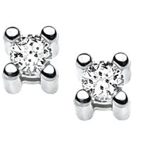 Orecchini Comete Donna Punti Luce in Oro bianco Diamante 0.10 Ct ORB174 - ORB174